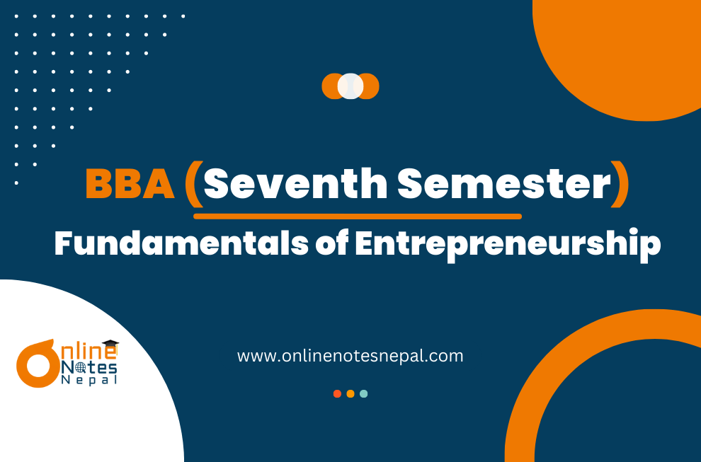 Fundamentals of Entrepreneurship - Seventh Semester (BBA) Photo